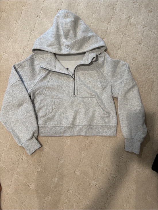 lululemon athletica Jackets & Blazers - lululemon athletica Light SCUBA Gray Half-Zip Cropped Hoodie